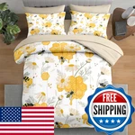 Pamnest Comforter Set Twin Size Bees Honey Flower 5 Pcs Bedding Kids And. Fixed Price $110.33.