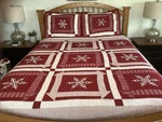 St Nicholas Square 3PC Aurora Embroidered Snowflake Patchwork Quilt F/q. Fixed Price $40.00.