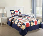 Kids Bedspread Quilts Set Throw Blanket Teens Boys Girls Twin A13 Football. Fixed Price $32.99.