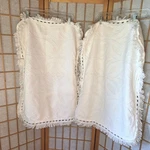 Jc Penney 2 Matelasse Standard Pillow Shams Nice Quality Off-white W/fringe. Fixed Price $19.90.