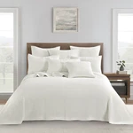 Levtex H2686 Home Mills Waffle Bedspread Set With Shams Cream Queen. Fixed Price $270.00.
