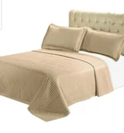 Royal Tradition Wrinkle-free Checkered Quilted Coverlet Set Microfiber 3PC Queen. Fixed Price $85.99.