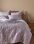 Anthropologie Embroidered Tatiana Quilt Soft Tencel Texture Lilac Queen Size New. Fixed Price $201.00.