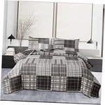 Size Quilt Set Bedding Plaid Patchwork Bedspread Full/queen Grey. Fixed Price $33.92.