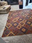 Donna Sharp King Size Log Cabin Quilt Fall Colors Excellent Condition 112" 94". Fixed Price $279.99.