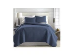 Vilano Oversized Dark Blue Microfiber Full/queen Quilt And Sham Set. Fixed Price $61.09.