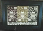 Coverlet HOUSES--SAMPLER--ABC'S--123'S--LEAVES--COUNTED Cross Stitch Pattern. Fixed Price $15.00.