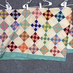 Diamond Patch 9 Block Muslim Quilt No Backing 82 X 57. Fixed Price $99.95.