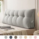 Twin/queen/king Teddy Fleece Wedge Headboard Pillow W/ High Resilience Filling. Fixed Price $53.99.