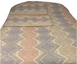 Queen/king Quilt Coverlet With 2 Shams Medallion Style Clam Shell Design Back. Fixed Price $39.99.