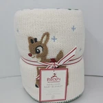 Pottery Barn Kids Rudolph Heirloom Throw Blanket Christmas Holiday New. Fixed Price $79.99.