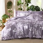 Bedsure Queen Comforter Set 7PC Floral Grayish Purple. Fixed Price $114.99.