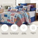Anchors Away - Lightweight Quilt Set With Pillow Shams King New Package. Fixed Price $44.34.