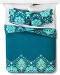Mudhut Tamerin Quilt 3PC Set Full Queen Reversible Teal Blue Brand New Boho. Fixed Price $129.99.