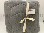 Pottery Barn Kids Jersey Geometric Stitch Quilt Gray Full Queen #U1060. Fixed Price $174.15.