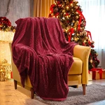 Excervent Soft Flannel Fleece Throw Blanket (50X70 50X70, Chevron-burgundy. Fixed Price $23.11.