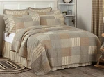 Cal King Quilt Handtitched Country Block Patchwork Earth Tone Gray Sawyer Mill. Fixed Price $229.95.