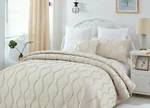Dada Bedding Boho Chic French Country Tufted Ruffles Ivory Cream Bedspread Set. Fixed Price $28.49.