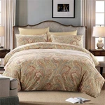 Brandream Duvet Quilt Cover Queen Size Gold Chic Paisley Regal Themed Lightwe.... Fixed Price $133.25.
