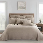 Levtex Home Beige Cotton Mills Waffle 3-PC Queen Bedspread Set. Fixed Price $87.20.