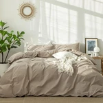 100% Washed Cotton Duvet Cover Set Soft Linen Texture Bedding 3PC Comfy. Fixed Price $199.99.