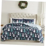 - Quilt Set, Super Soft Bedding With Matching Shams, Holiday Full/queen Blue. Fixed Price $85.70.