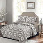 Gala Grey Medallion Quilt 100% Cotton Twin Bedding High-end Natural Fiber. Fixed Price $64.95.