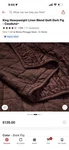 King Heavyweight Linen Blend Quilt Darkfig Casaluna New Without Tag Retail $120. Fixed Price $45.00.
