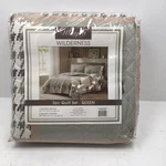 Designers 3PC Quilt Set, Green & Beige Patchwork Westport Wilderness, Queen. Fixed Price $22.49.