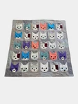 Handmade Cat Lover's Patchwork Quilt Folk Art W/providence 60 In X 58. Fixed Price $97.00.