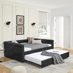 Full Size Upholstered Daybed With Trundle Sofa Guest Bedroom Living. Fixed Price $659.99.