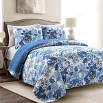 Lush Decor Sydney Reversible Cotton Quilt Set, 3 Piece King, Navy & Whit.... Fixed Price $133.76.