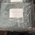 Pottery Barn Silk Channel Two-tone Shams Set Of 2 Lite Green Standard New. Fixed Price $70.00.