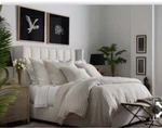 Lili Alessandra "meadow" King Size Coverlet, Linen/cotton, Natural, Brand New!. Fixed Price $275.00.