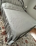 Geneva Home Fashion Llc. King Gray Quilted Matelass Bedspread With 2 Shams. Fixed Price $25.00.