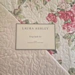 Laura Ashley Lidia Pink Floral Roses King Quilt & Pillow Sham Set New. Fixed Price $198.95.
