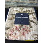 Tommy Bahama Quilt Set Full Queen Cream Pink New Bonny Cove Tropical Floral 3PC. Fixed Price $75.00.