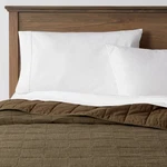 King Space Dyed Cotton Linen Quilt Olive - Threshold. Fixed Price $35.69.