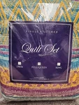 Finely Stitched Full/queen Quilt Set. Fixed Price $30.00.