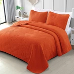 Exclusivo Mezcla Ultrasonic King Quilt Bedding Set Lightweight Burnt Orange. Fixed Price $49.30.