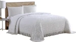 Queen Chenille Bedspread 100% Cotton Medallion Single Layer Luxurious White. Fixed Price $124.27.