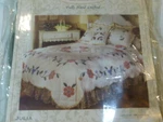 Nostalgia Home Julia Standard Pillow Sham White Quilt Appliques 20 X 26" New. Fixed Price $15.00.