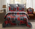 Virah Bella - Midnight Mountain Red Lightweight Reversible Quilt Set Tote. Fixed Price $79.95.