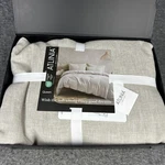 Atlinia Pure Linen Duvet Cover Set Queen 90"X90" Natural 3 Piece New. Fixed Price $79.97.