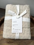 Pottery Barn Pick-stitch Handcrafted Cotton Linen Quilted Sham Standard Flax Nwt. Fixed Price $43.40.