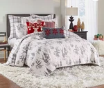 Levtex Home Winter Sleigh Bells Quilt Grey King Size. Fixed Price $89.99.