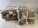 New Pottery Barn Pick-stitch Handcrafted King/cal Quilt, 1 Shams Bronze. Fixed Price $208.00.
