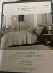Threshold Space Dyed Cotton Linen Quilt Grid Stitching, King Minor Defect. Fixed Price $39.32.