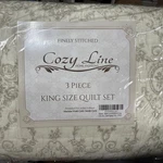Cozy Line Home Fashions 3 Piece 100% Cotton King Size Quilt Set. Fixed Price $88.00.