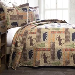 Rustic Cabin Bedding Set, 2-PIECE Microfiber Quilt, Lake Country,. Fixed Price $86.15.